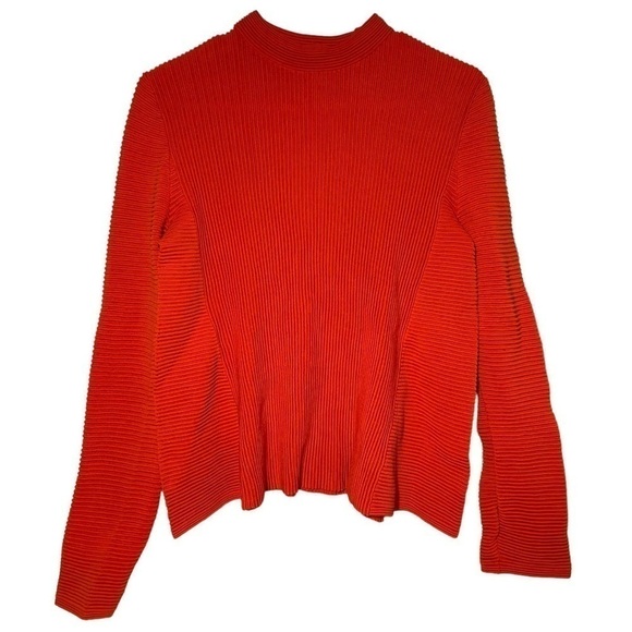 COS Orange Ribbed Pullover size S - Picture 4 of 4